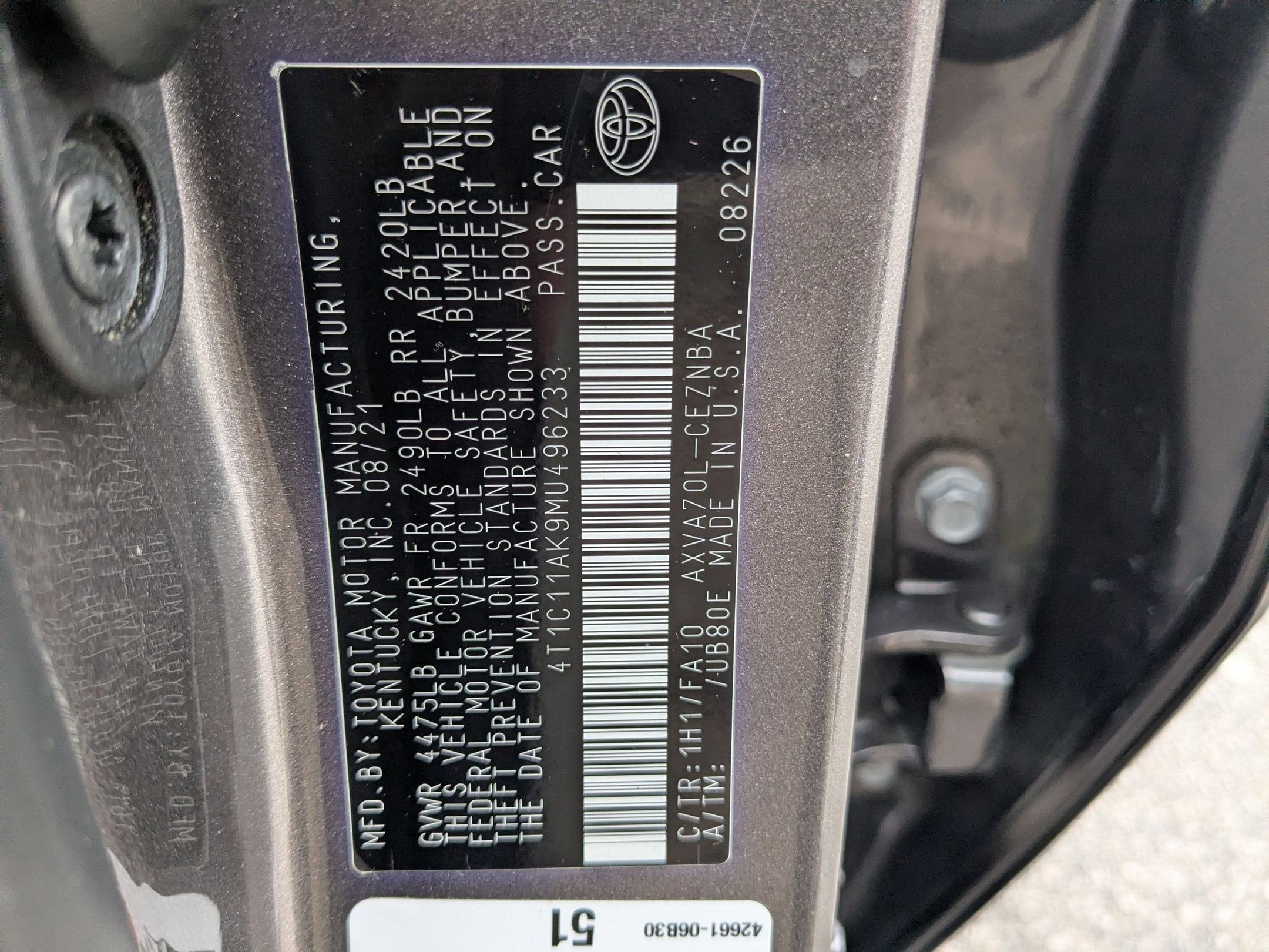 2021 Toyota Camry LE