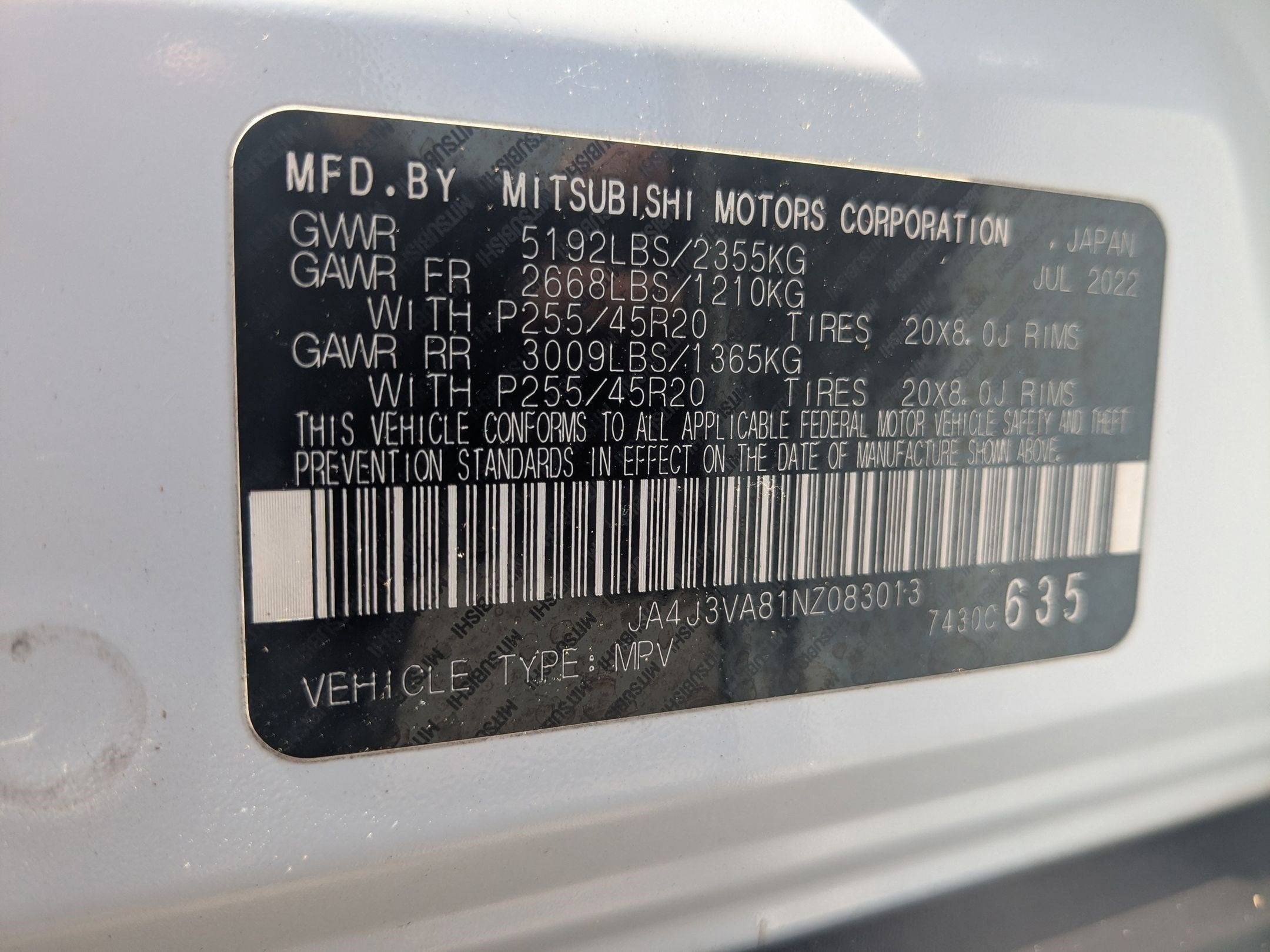 2022 Mitsubishi Outlander SEL 2.5 2WD