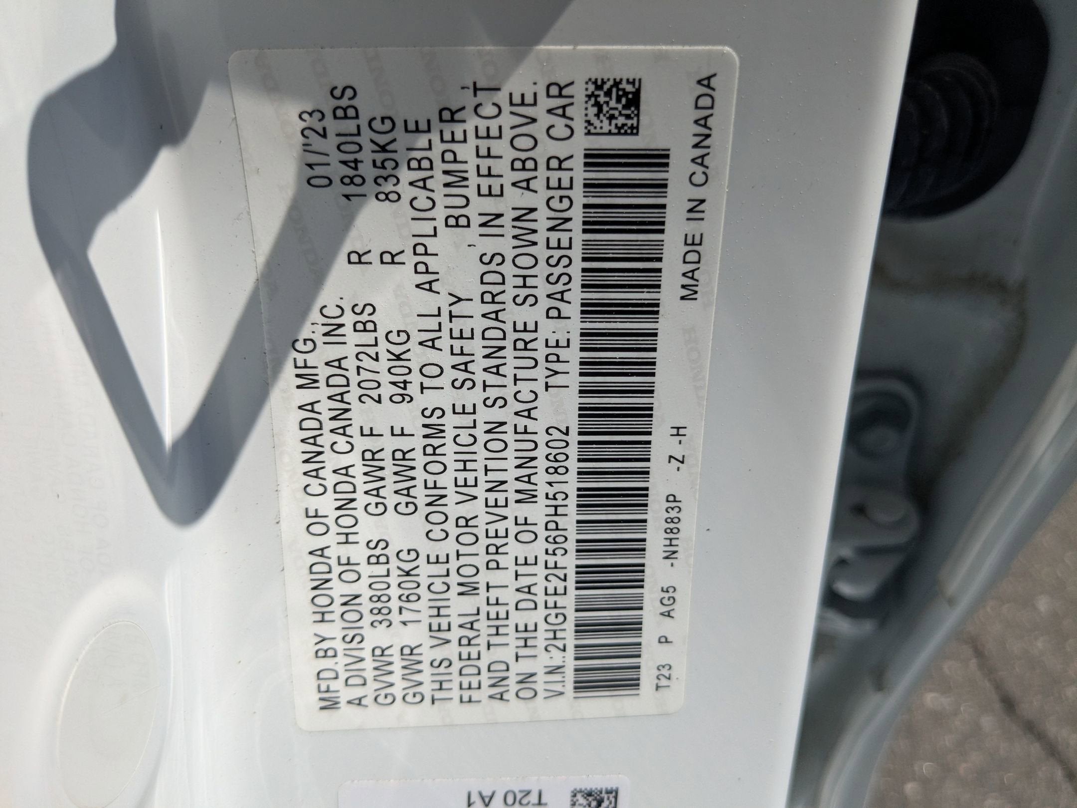 2023 Honda Civic Sedan Sport