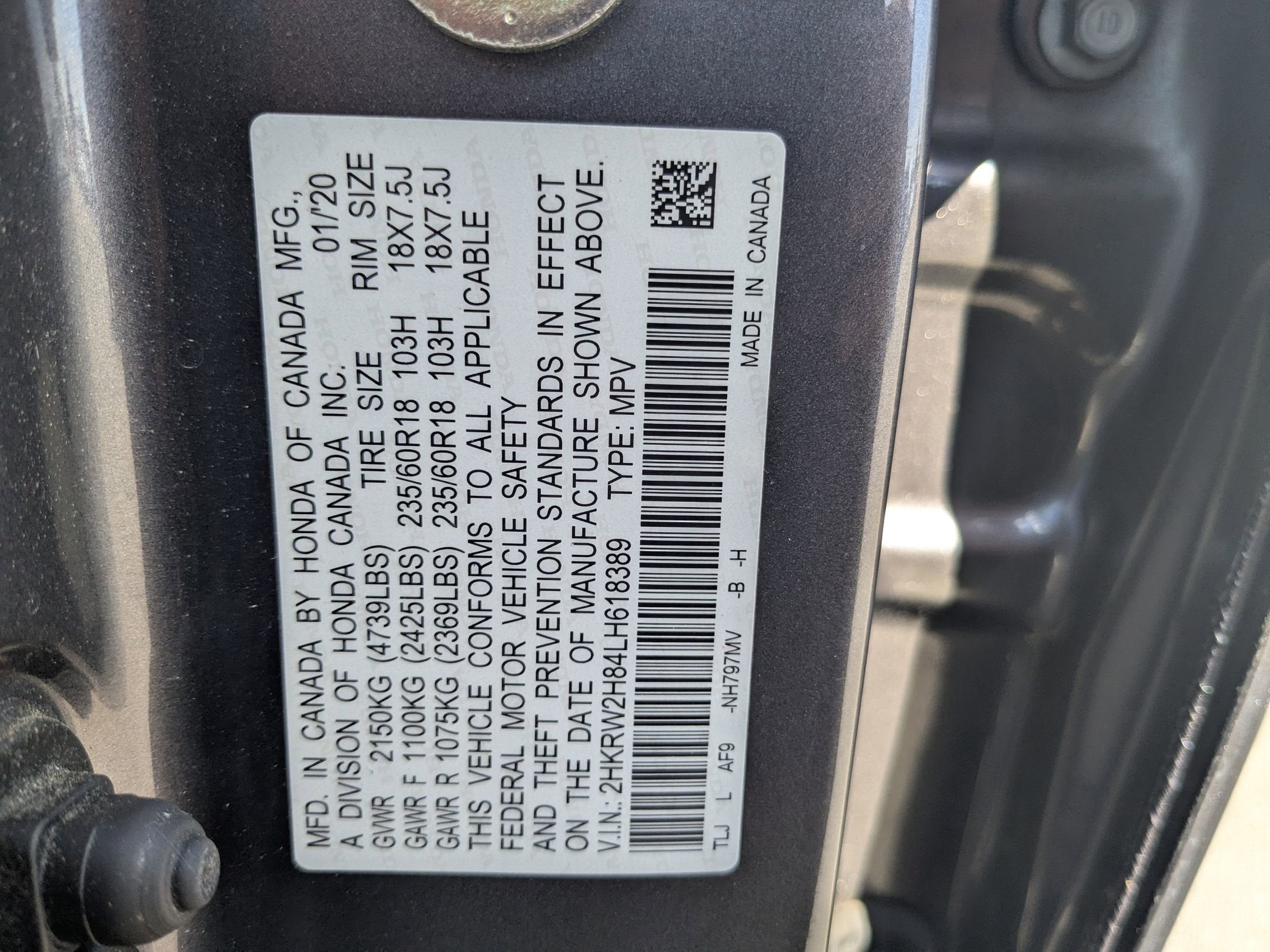 2020 Honda CR-V EX-L