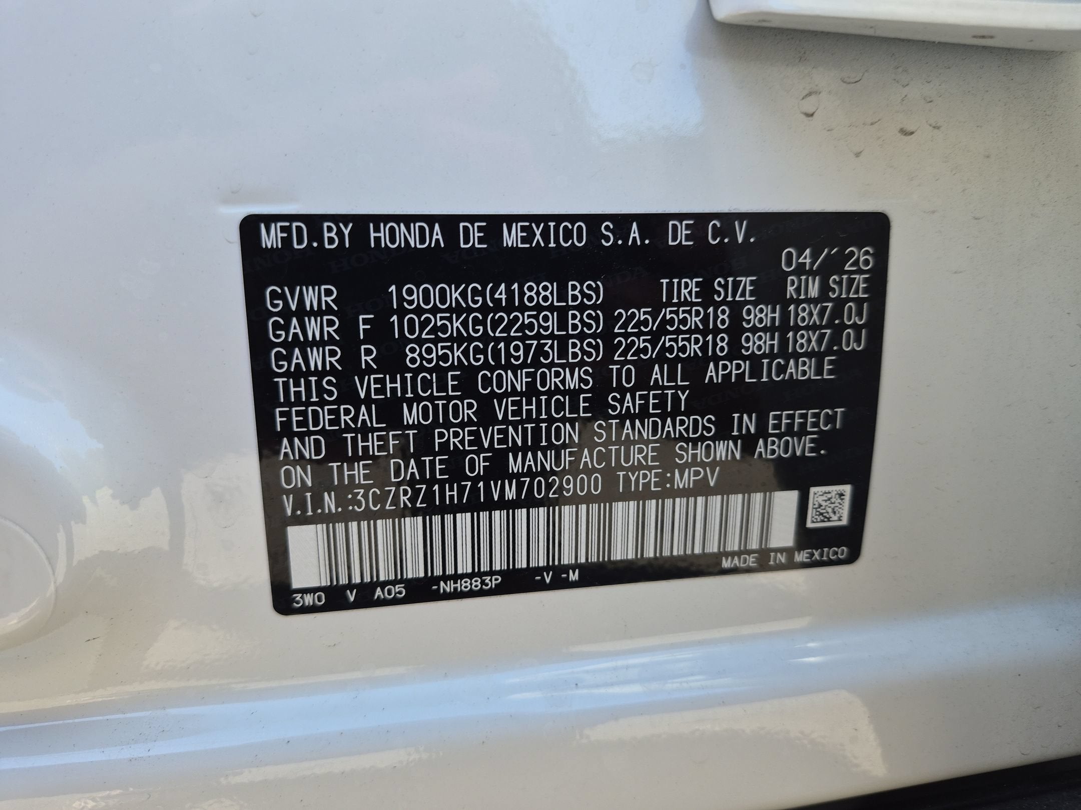 2027 Honda HR-V EX-L