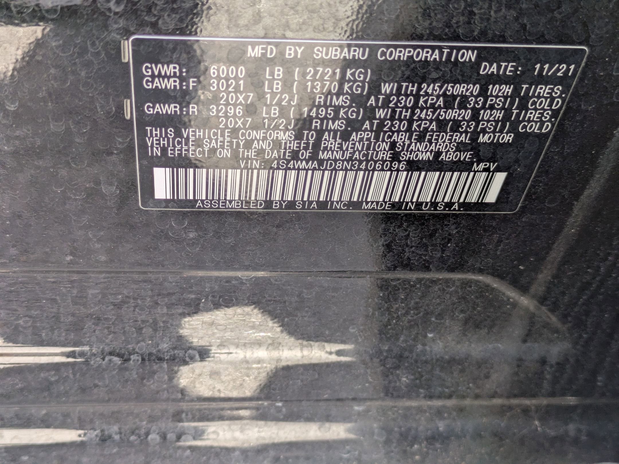 2022 Subaru Ascent Onyx Edition