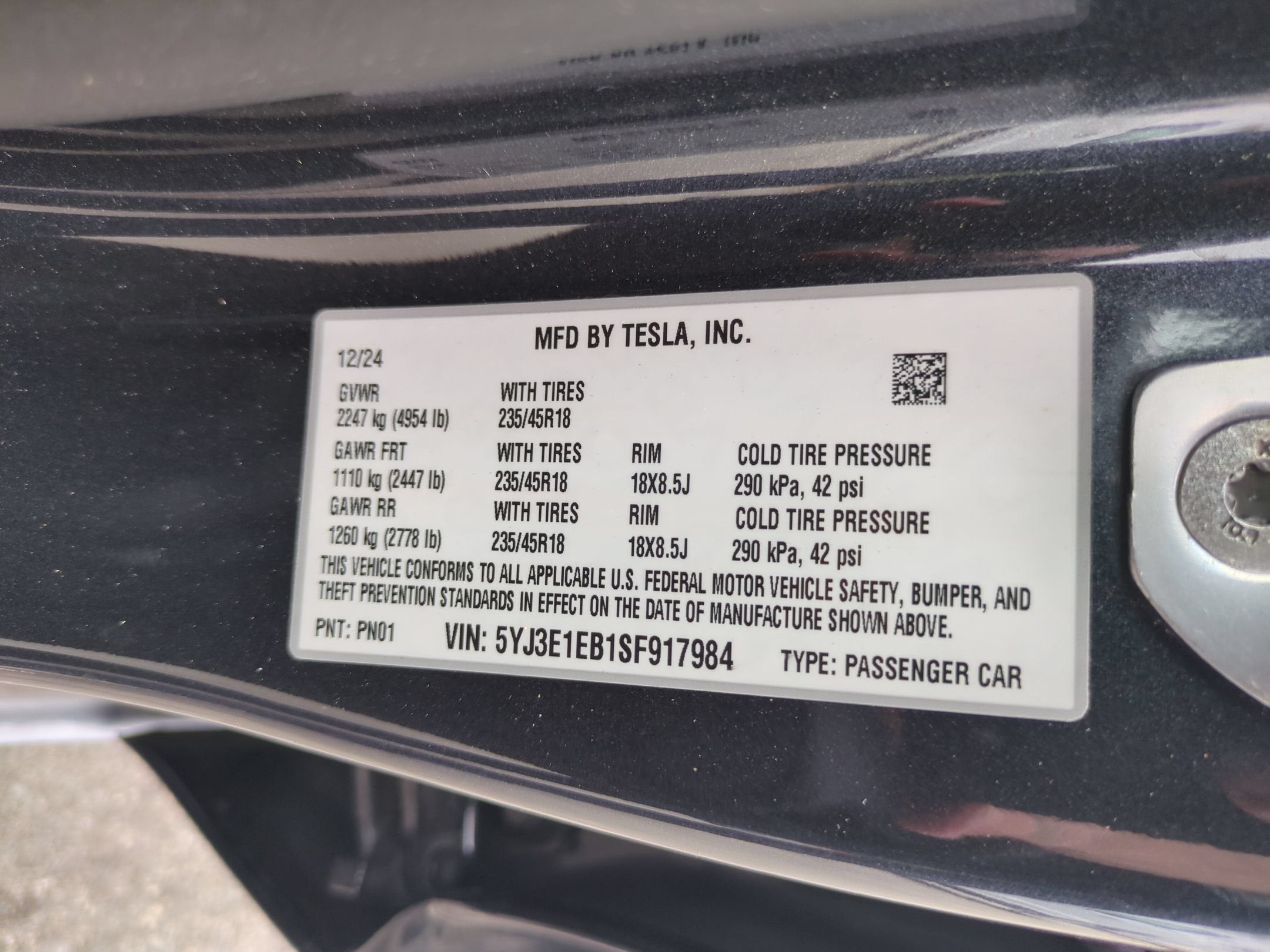 2025 Tesla Model 3 Long Range