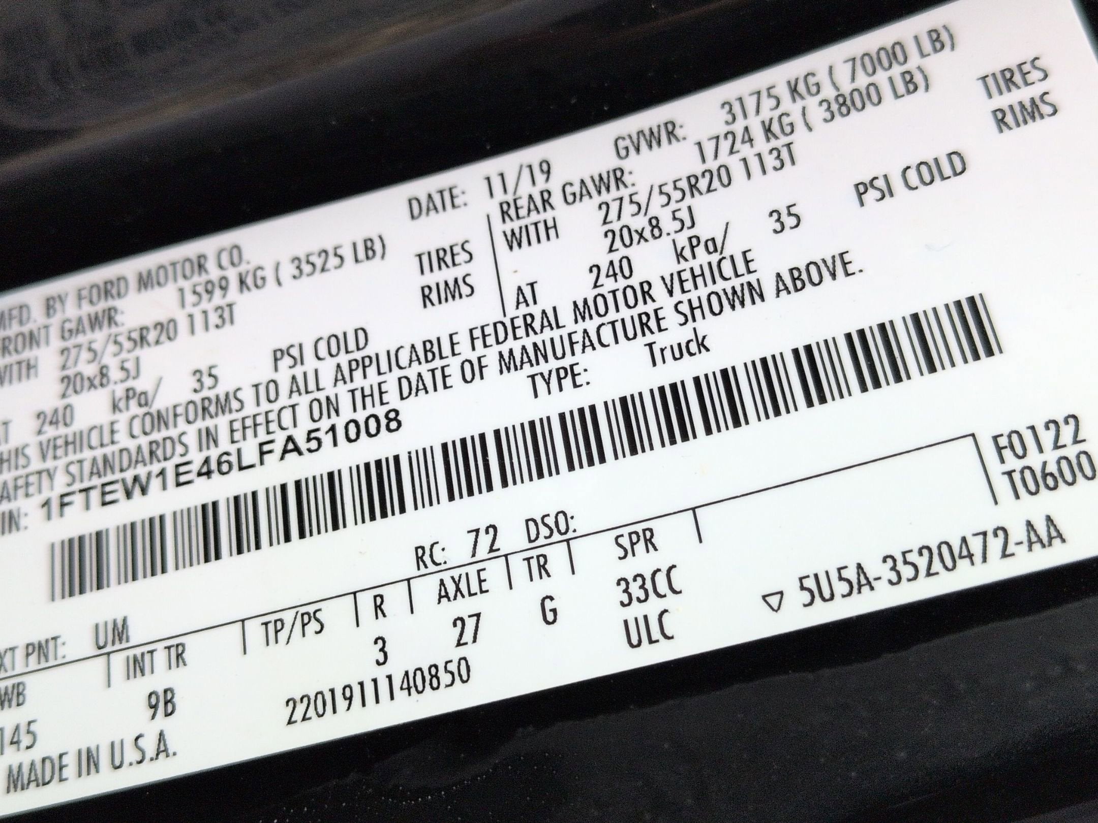 2020 Ford F-150 Platinum