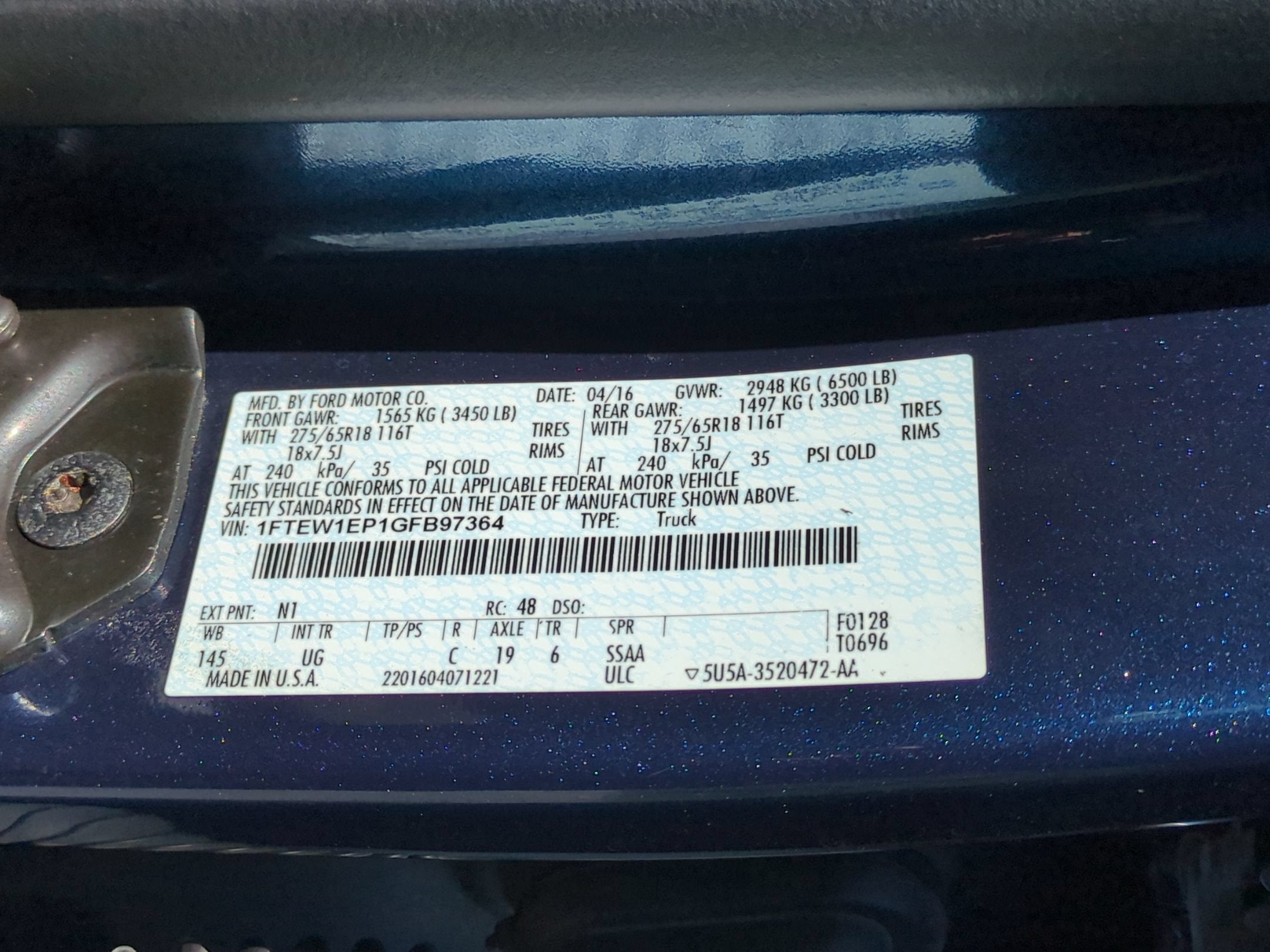 2016 Ford F-150 XLT