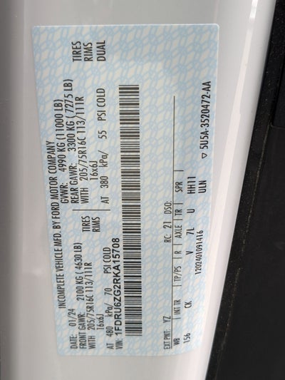 2024 Ford Transit Chassis Base 14FT Box