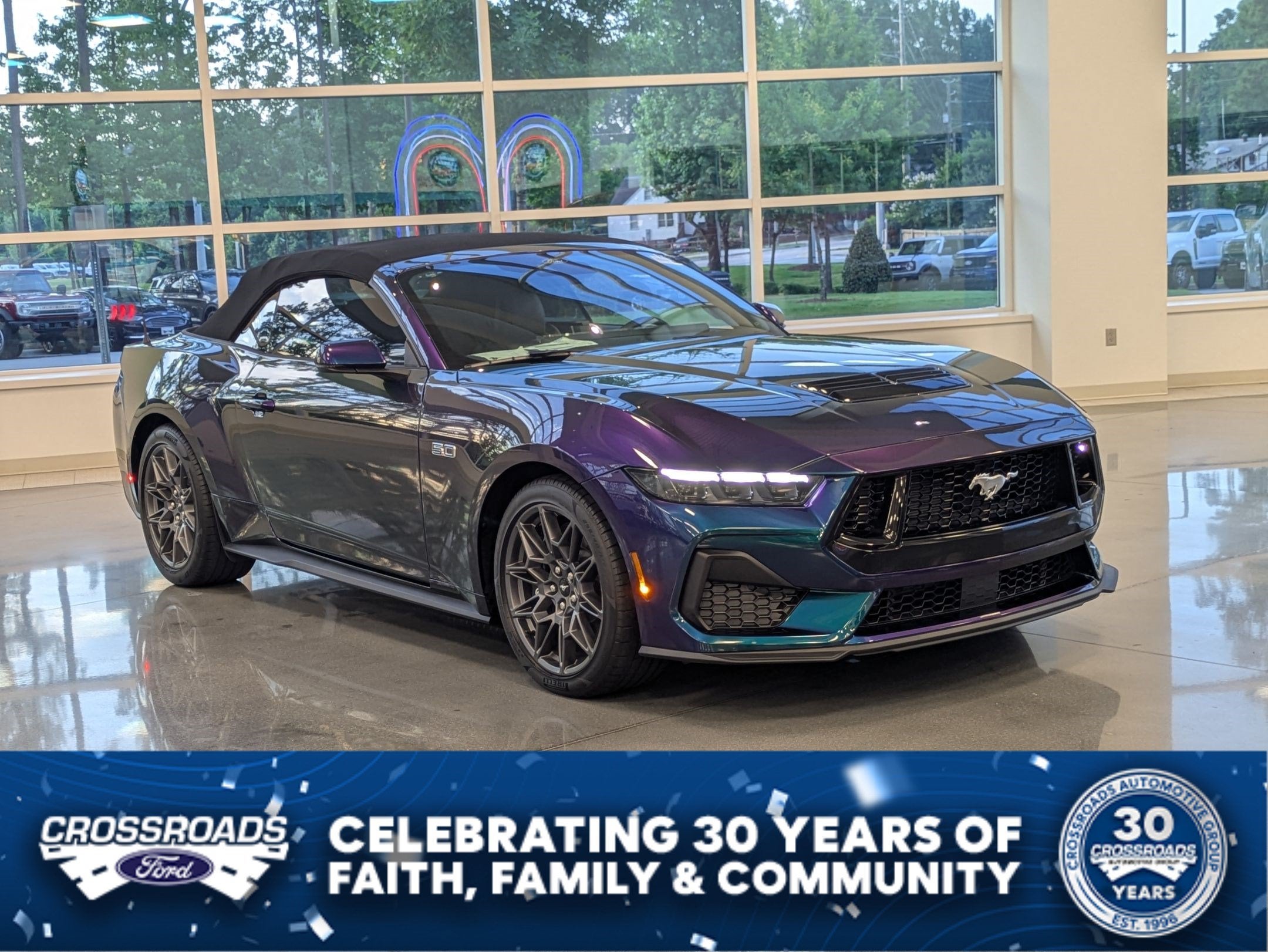 2025 Ford Mustang GT Premium Convertible Custom Mystichrome Paint