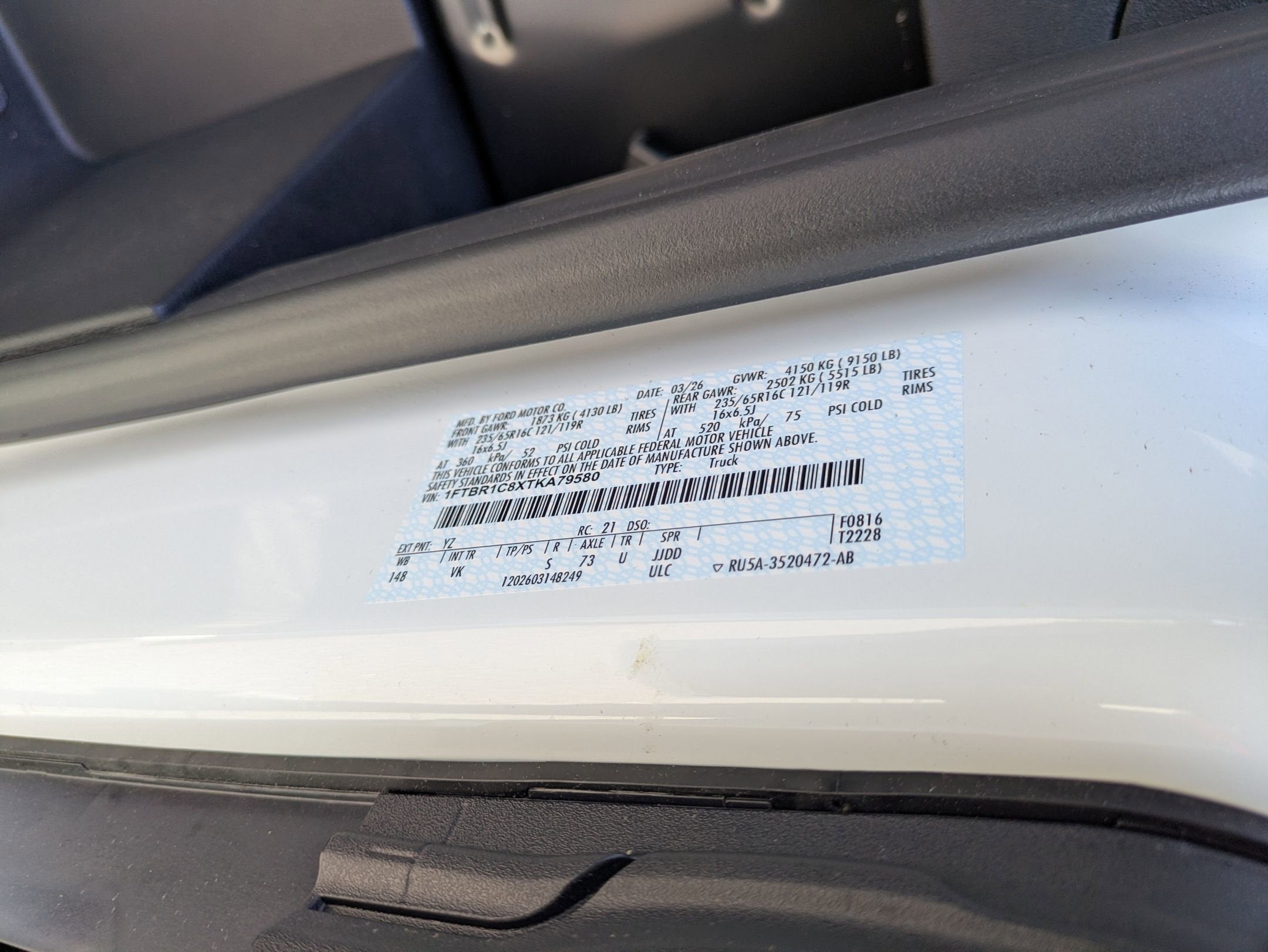 2026 Ford Transit Cargo Van Base