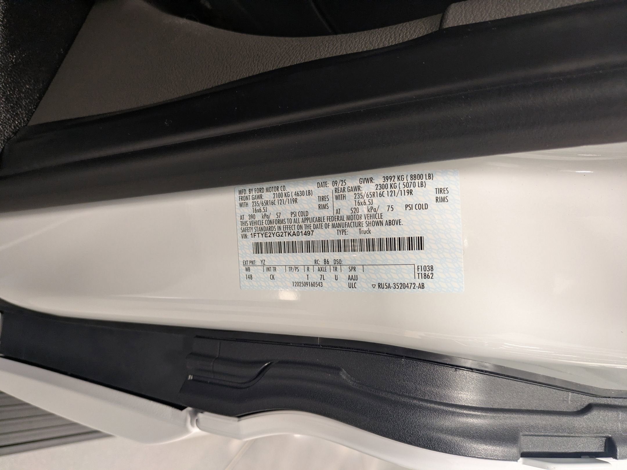 2026 Ford Transit Explorer Conversion 9 Passenger T-150 130" Low Rf 8800 GVWR AWD