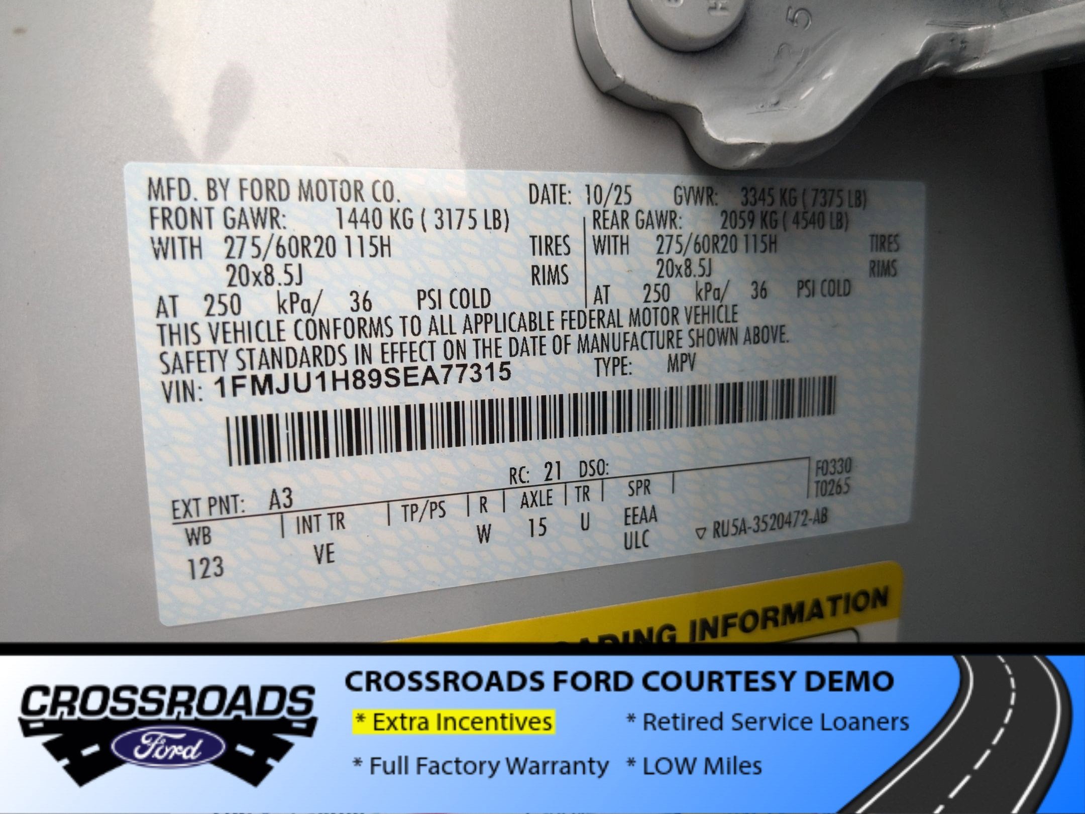 2025 Ford Expedition Active - Crossroads Courtesy Demo