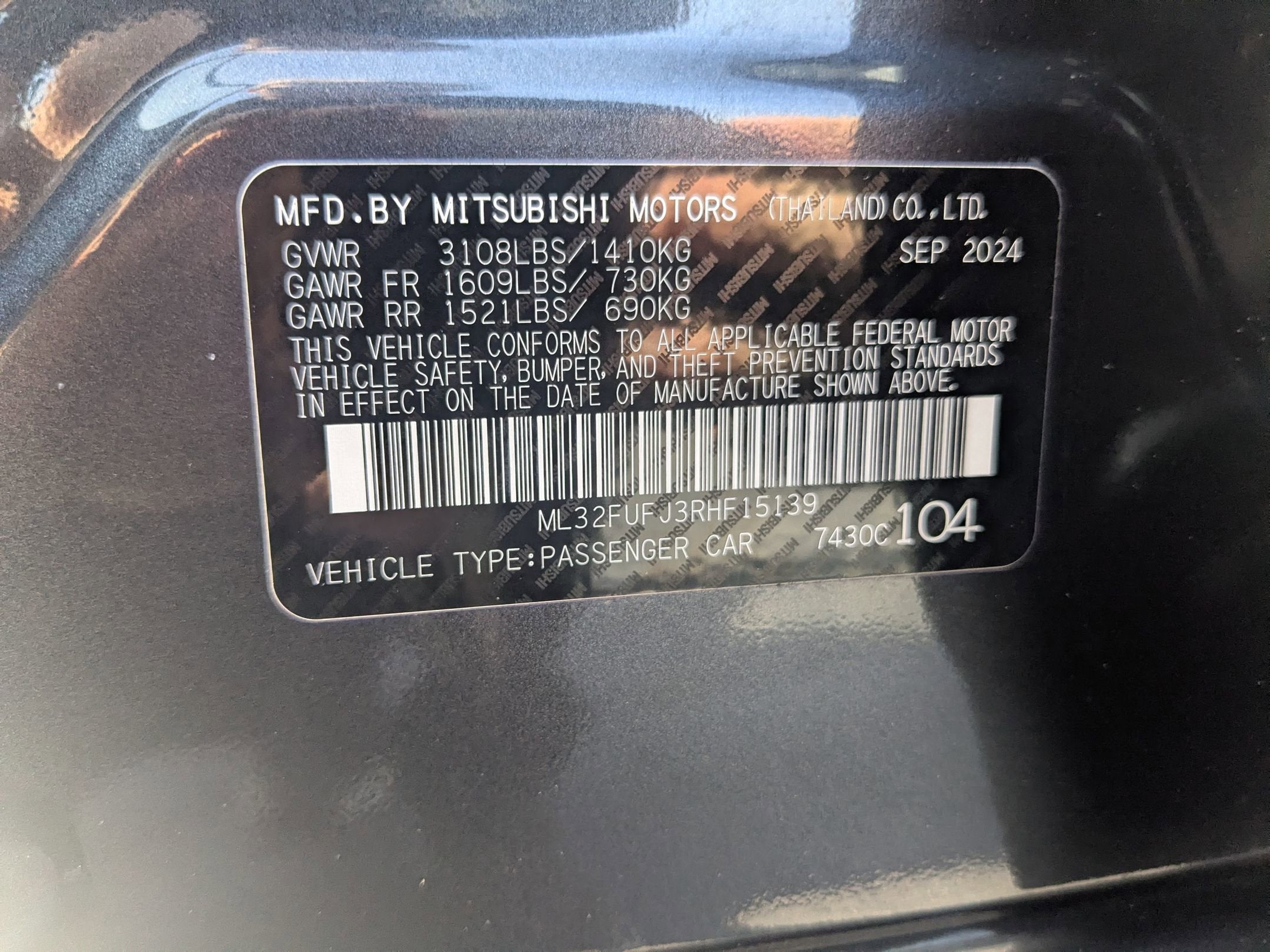 2024 Mitsubishi Mirage G4 Black Edition