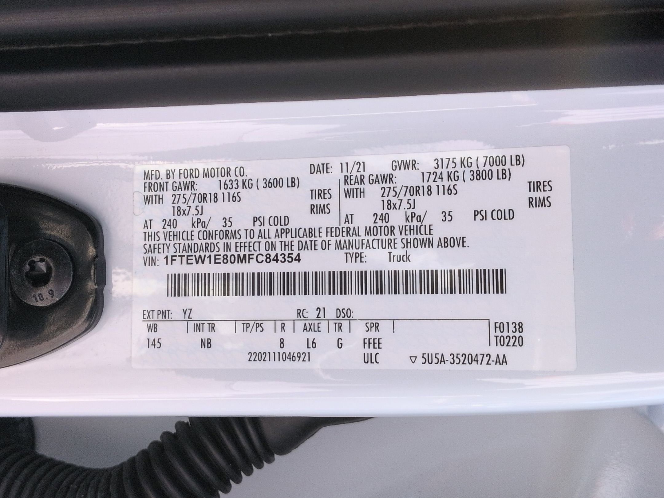 2021 Ford F-150 Tremor